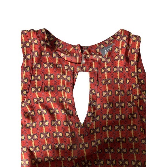 ASTR The Label Size Medium Artsy Boho Print Blouse Red Black Yellow - Picture 3 of 8